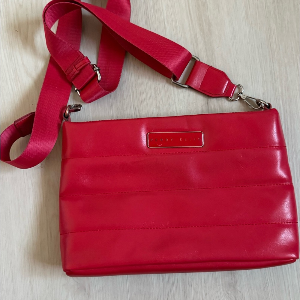 Perry Ellis Bold Red Crossbody Bag